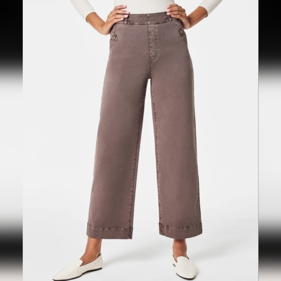 SPANX® Stretch TwillPull-On Cropped Pant - Picture 2 of 5